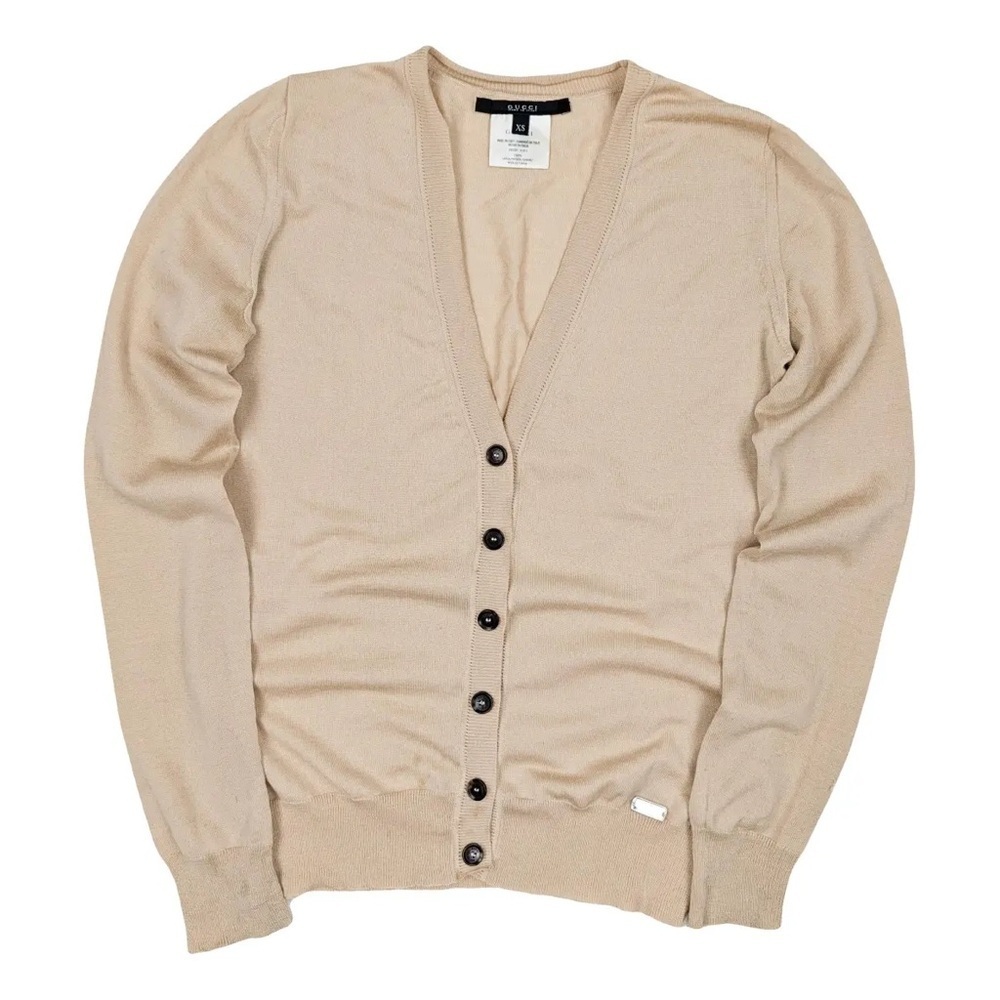 GUCCI Wool Cardigan Logo Buttons